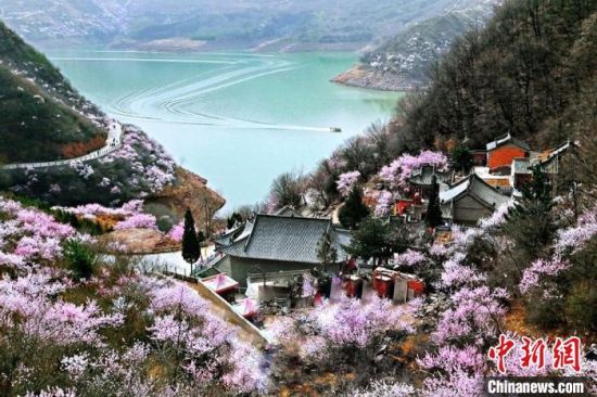 甘肅平?jīng)鍪惺侵袊?guó)優(yōu)秀旅游城市。圖為平?jīng)鲠轻忌较率锾一ㄊ㈤_。(資料圖) 平?jīng)鍪形麄鞑抗﹫D