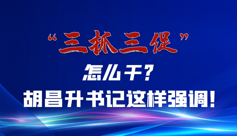 圖解|“三抓三促”怎么干？胡昌升書記這樣強調(diào)！