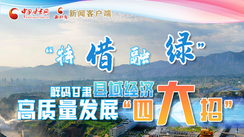 圖解|“特、借、融、綠”解碼甘肅縣域經(jīng)濟高質(zhì)量發(fā)展“四大招”