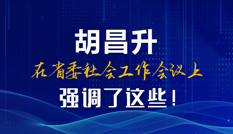 圖解|胡昌升在省委社會工作會議上強(qiáng)調(diào)了這些！